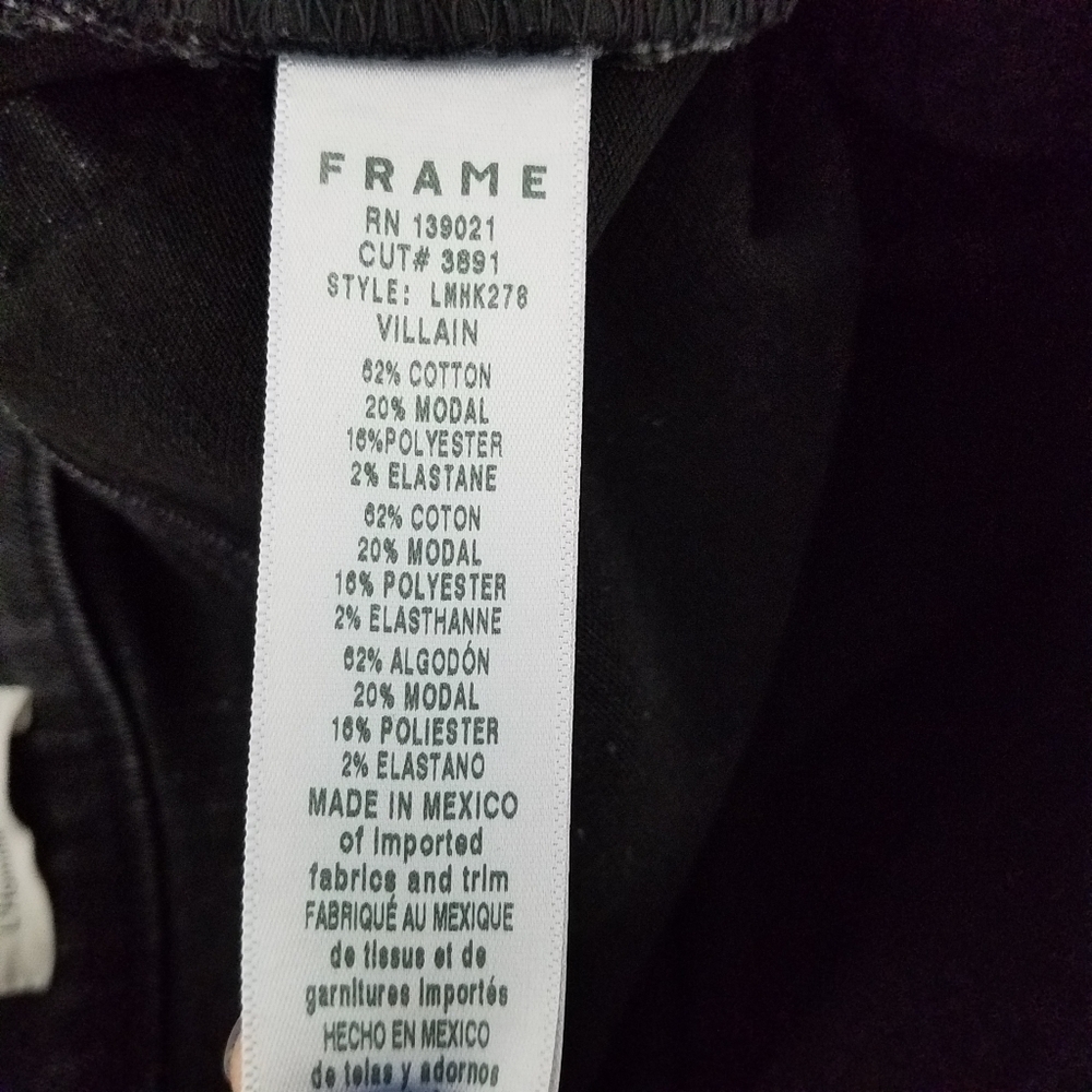 Frame L'Homme Skinny Fit Jeans In Villian Size 32 - Picture 12 of 14
